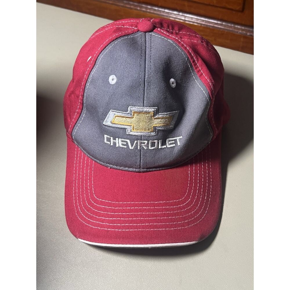 Sportsman Chevrolet Bow Tie Ball Cap Red Gray